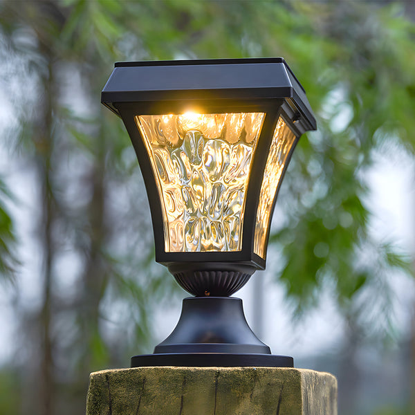 Eri LED Solar Cast Outdoor Pillar Lights