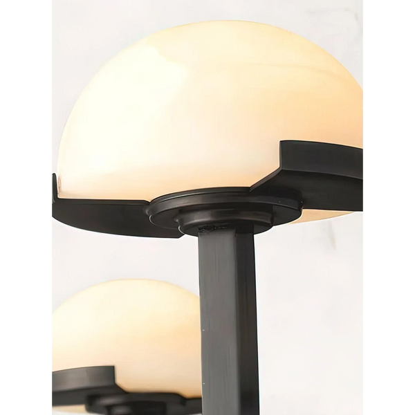 Double Alabaster Wall Sconce | Black | CL0249CH