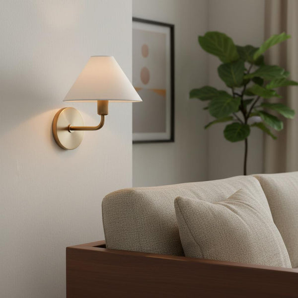 Vector Fabric Brass Wall Sconce