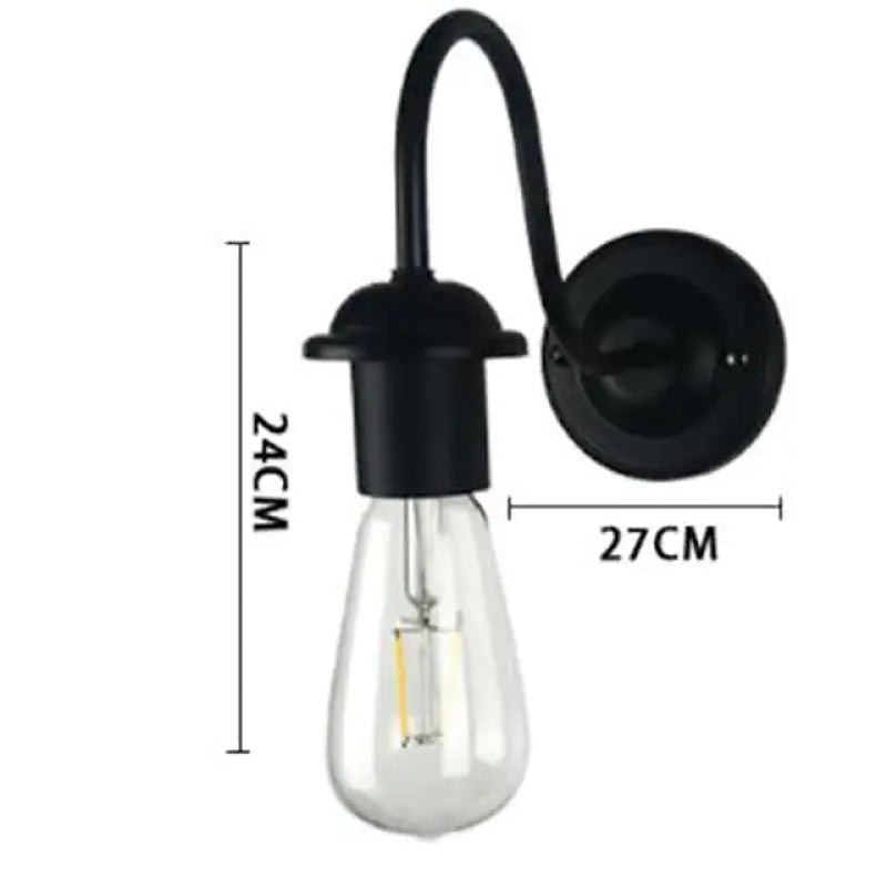 Silva Simple Retro Wrought Iron Wall Lamp for Garden