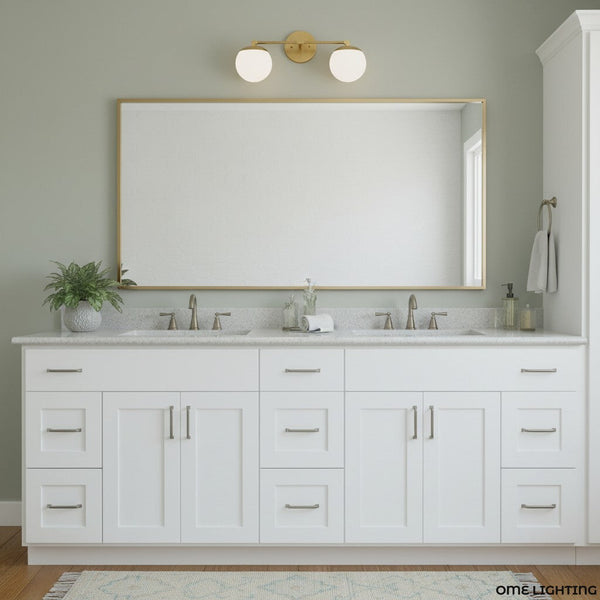 Pearl Milk Glass Brass Wall Sconce