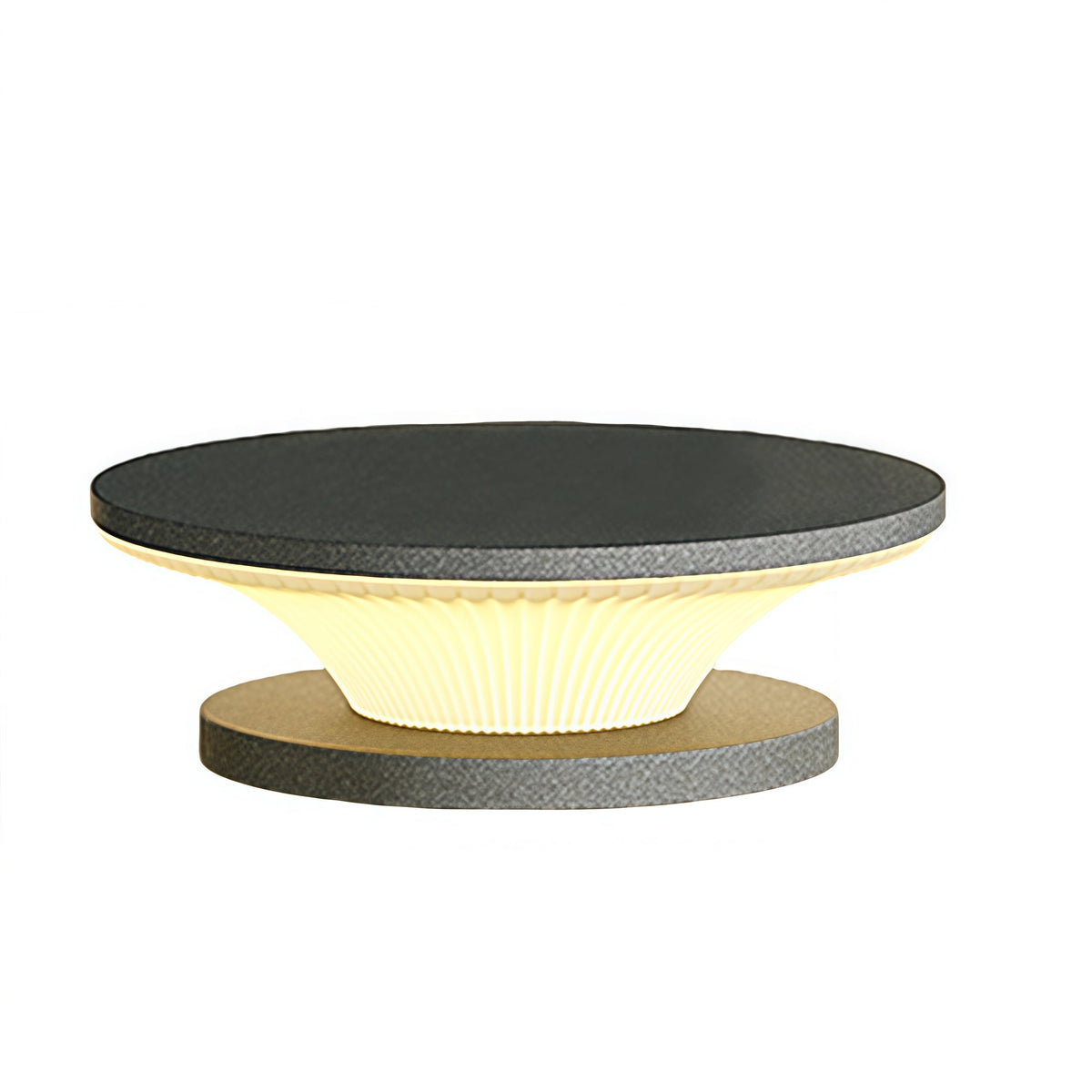 Ardaira Round Modern Steel Outdoor Patio Pillar Lights