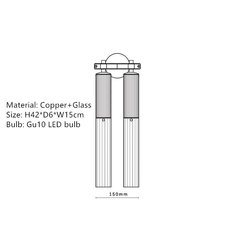 Flume Brass Double Wall Light | CLOL8563