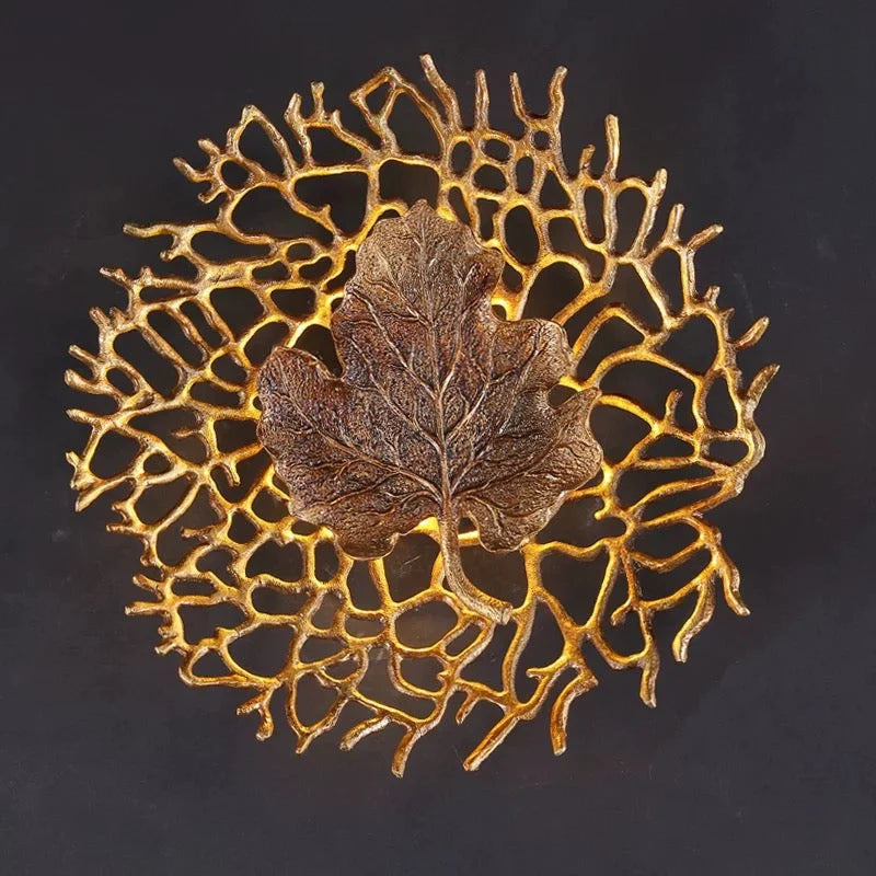 Gold Leaf Decorative Wall Sconce | CLVE025
