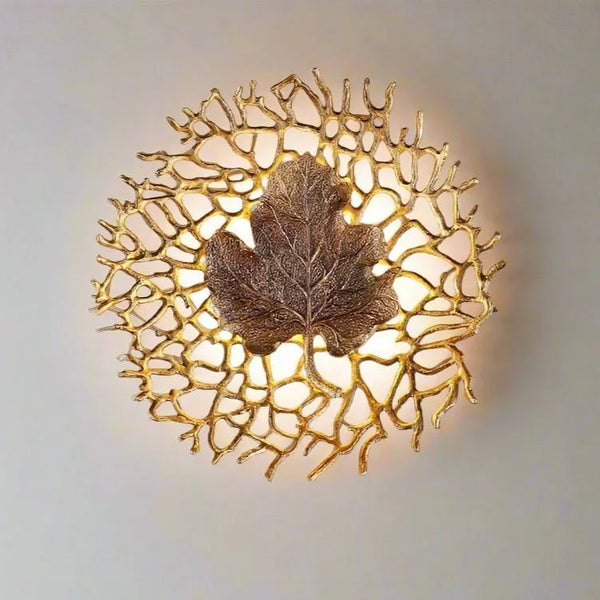 Gold Leaf Decorative Wall Sconce | CLVE025