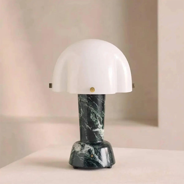 Green Marble Table Lamp | Glass Dome | CLFLSIS02