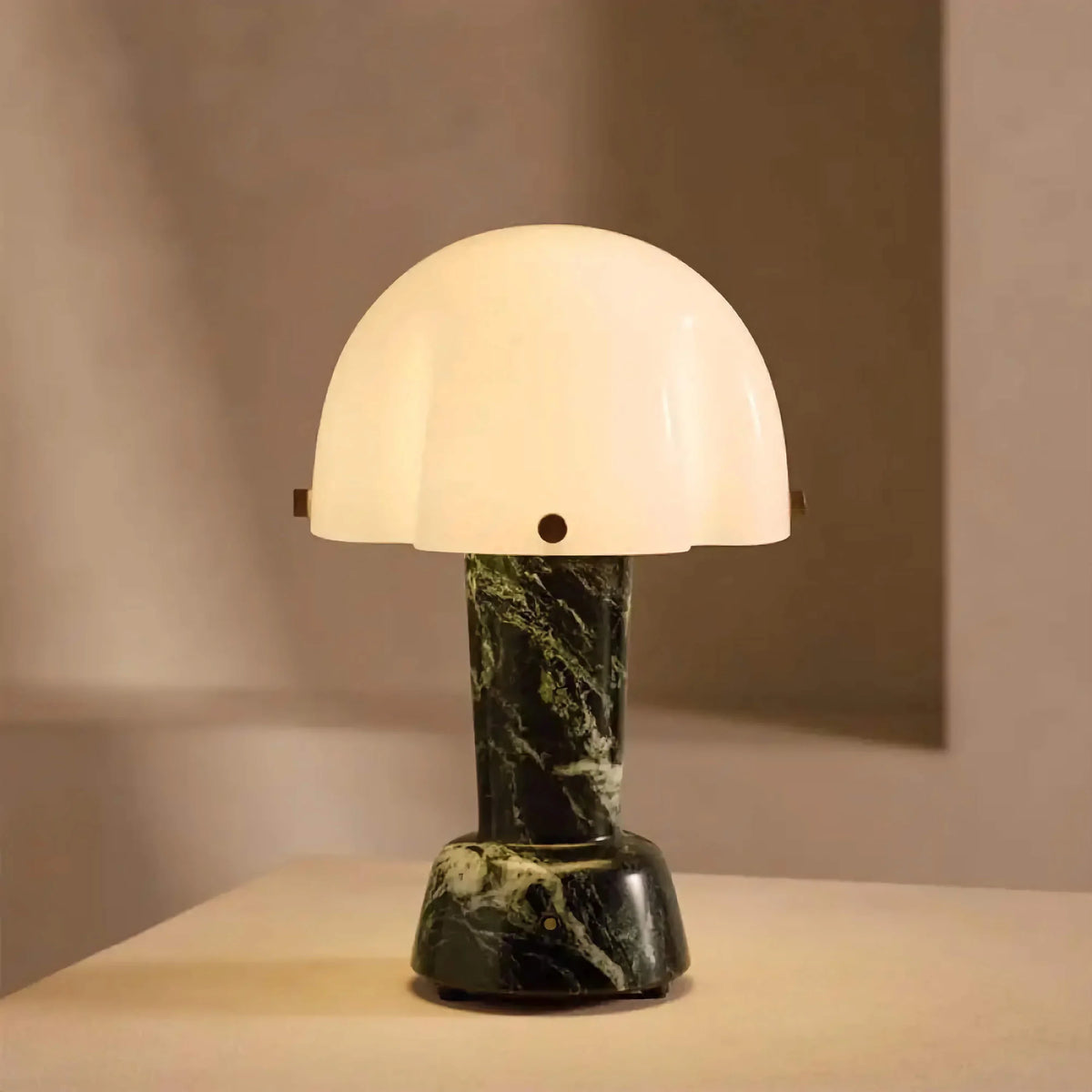 Green Marble Table Lamp | Glass Dome | CLFLSIS02