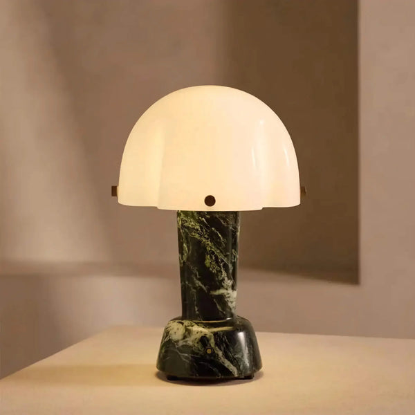 Green Marble Table Lamp | Glass Dome | CLFLSIS02