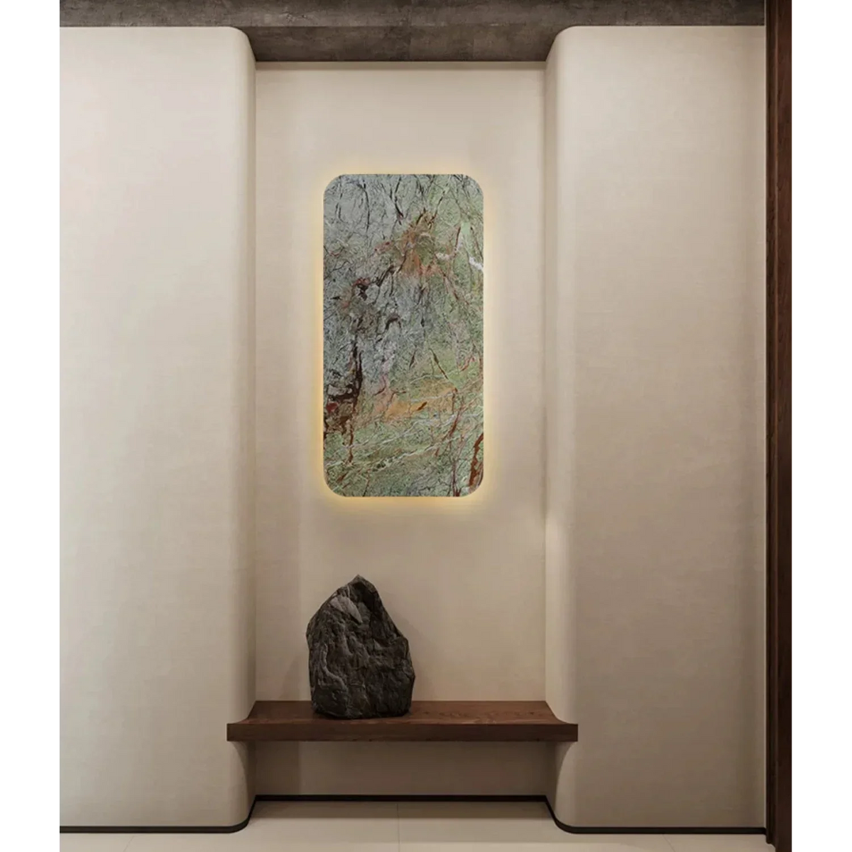 Green Marble Rectangular Wall Light | CLGH89520