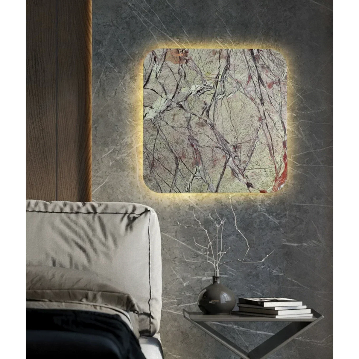 Green Marble Square Wall Light | CLGH89521