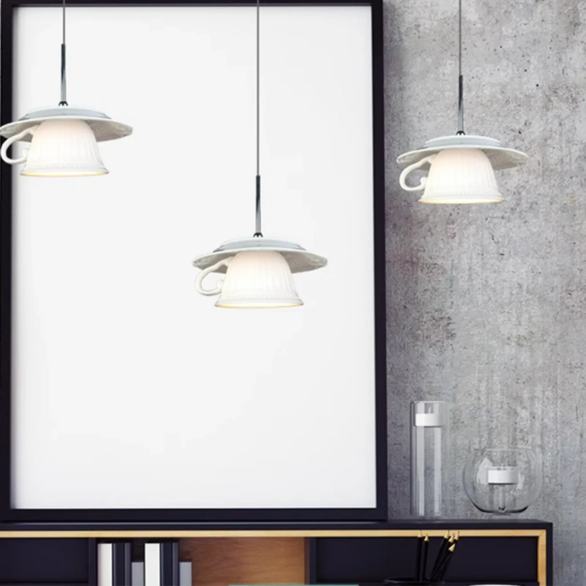 Valentina Nordic Tea Cup Ceramic Pendant Light Living Room