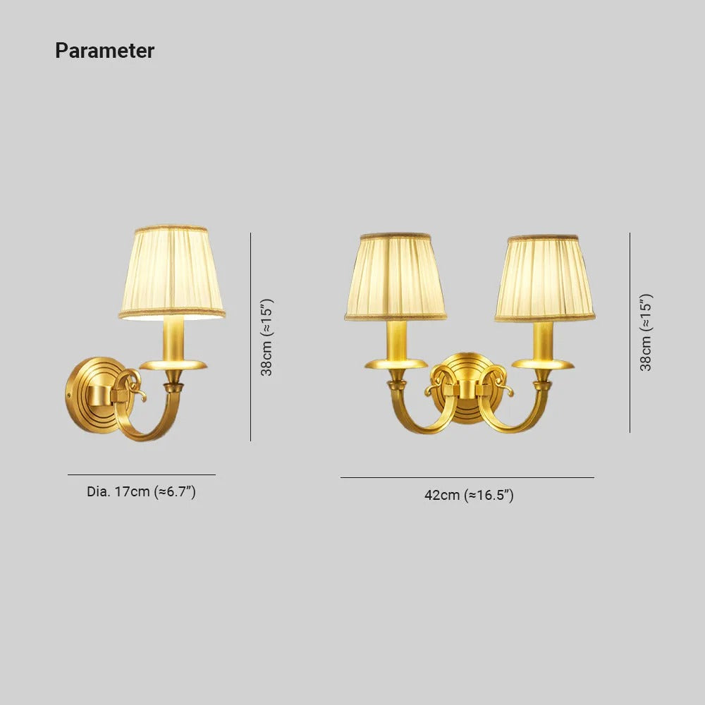 Silva Decorative Indoor Wall Lamp Fabric Living Room Bedroom
