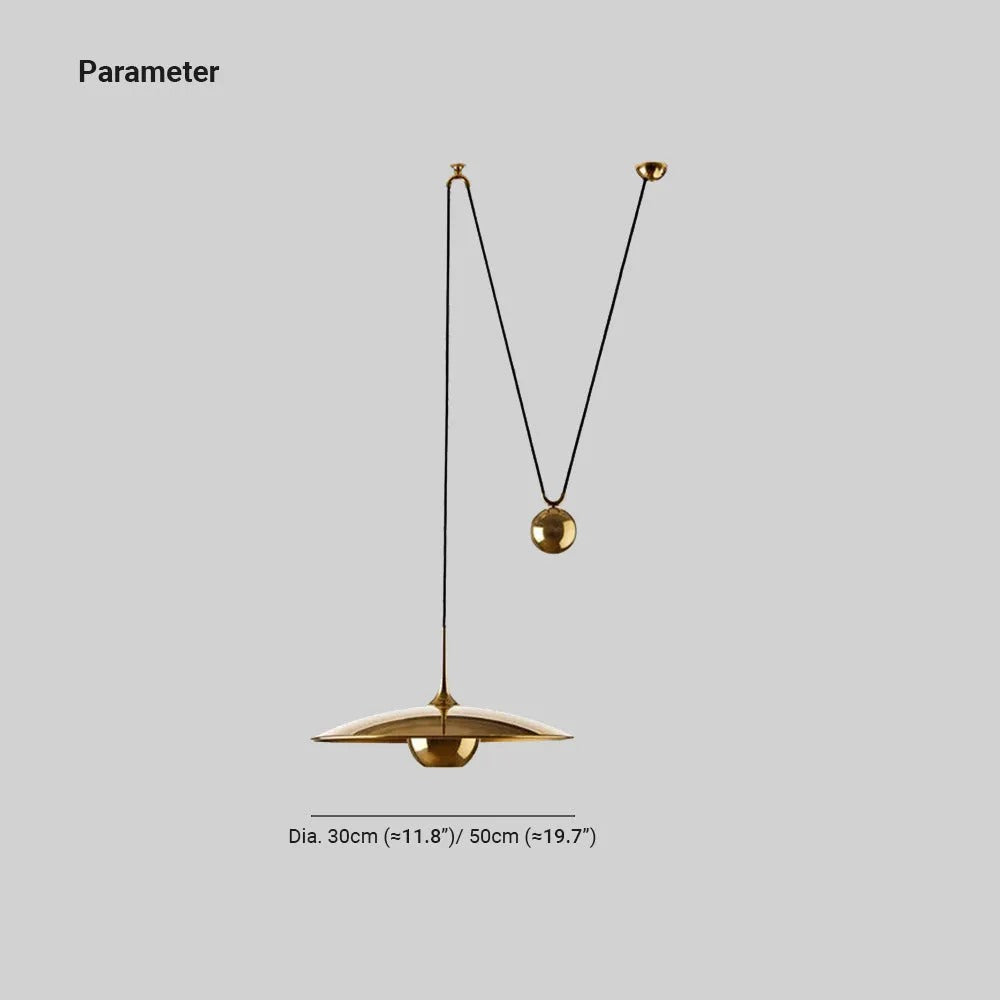 Kiren Minimalist Pendant Light, Gold