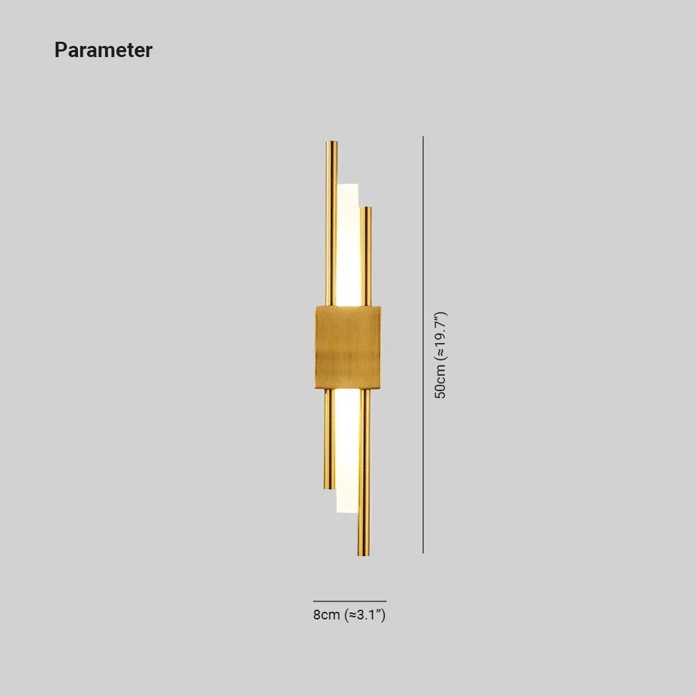 Dune Modern Bar Metal LED Wall Lamp, Black/Gold