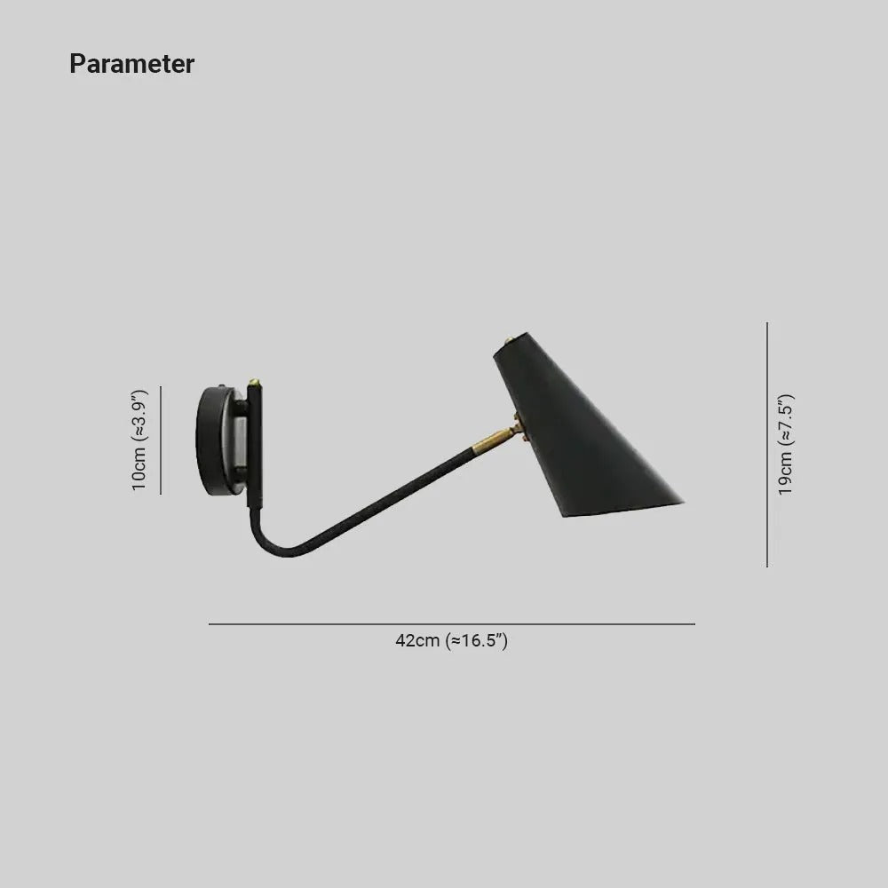 Modern Wall Mounted Reading Light Metal with Adjustable Arm for Bedside