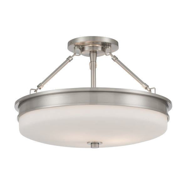 2-Light Linen Drum Flush Mount Ceiling