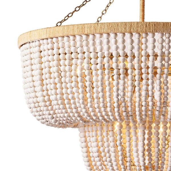 Silva Vintage LED Pendant Light White/Clear Dining/Living Room Metal&Crystal