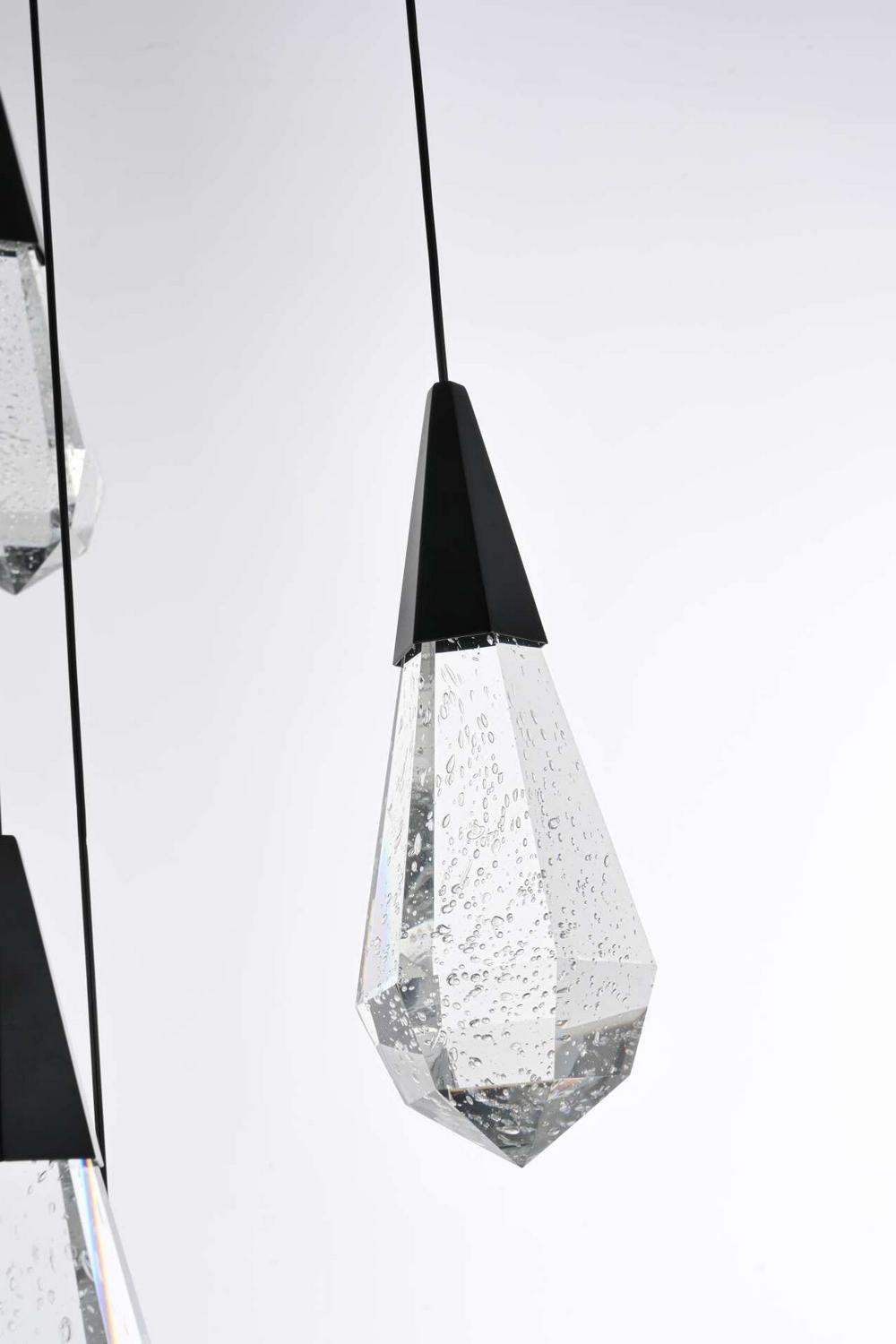 Zoruvyx Cluster Crystal Pendant Light Staircase