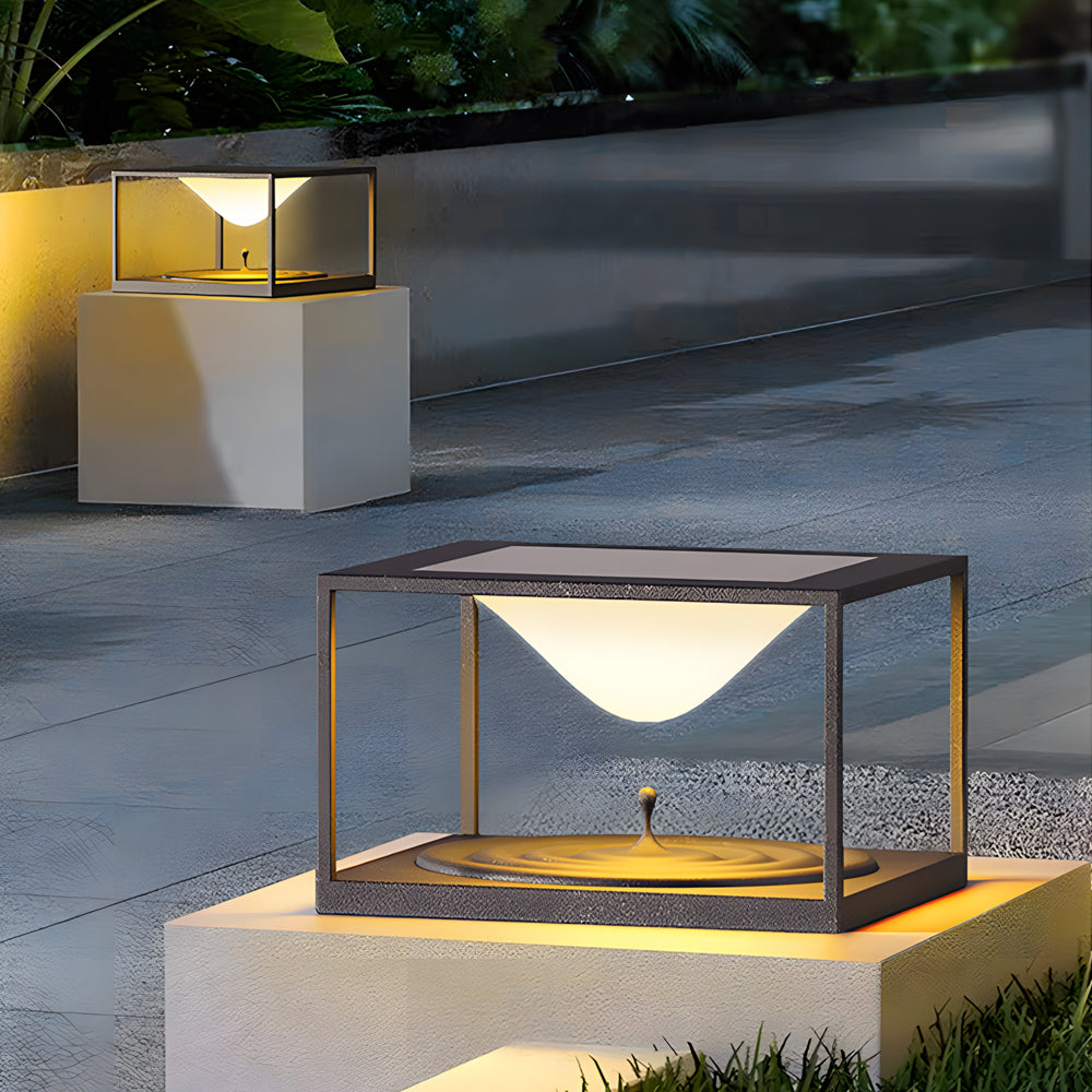 Orineise Square Pillar Stainless Steel Outdoor Post Light