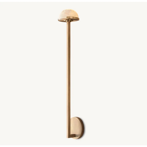 Linear Brass & Alabaster Wall Sconce | CL0246CH