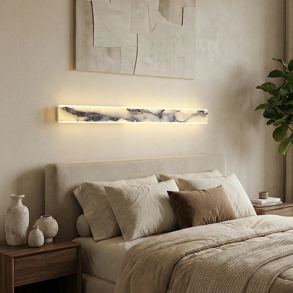 Linear Marble Rectangular Wall Lamp