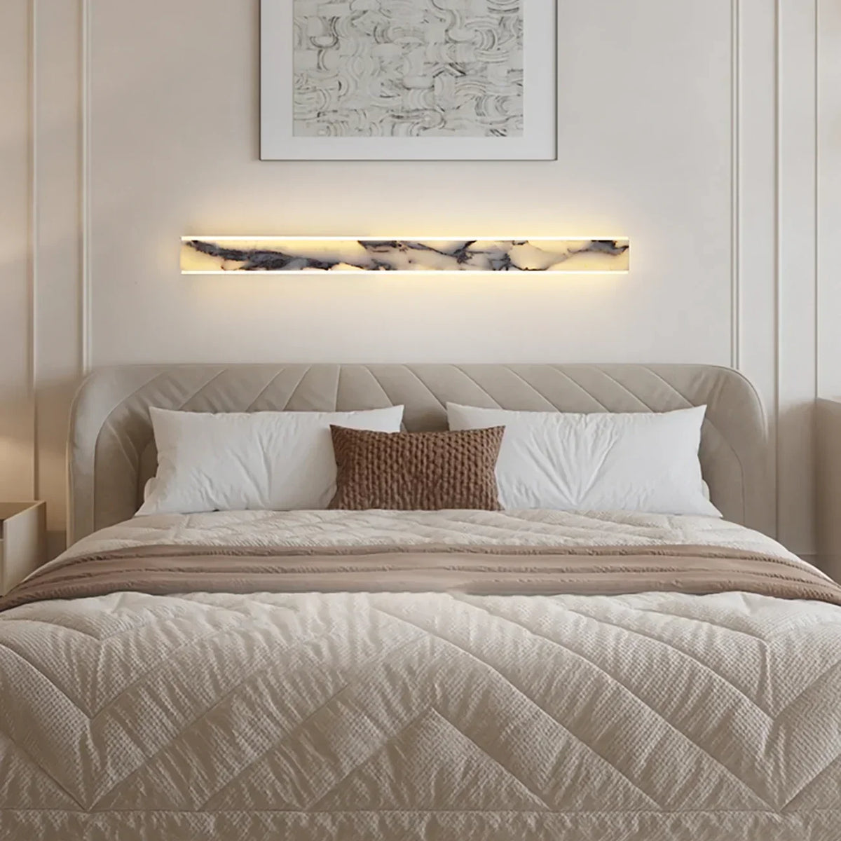 Linear Marble Rectangular Wall Lamp
