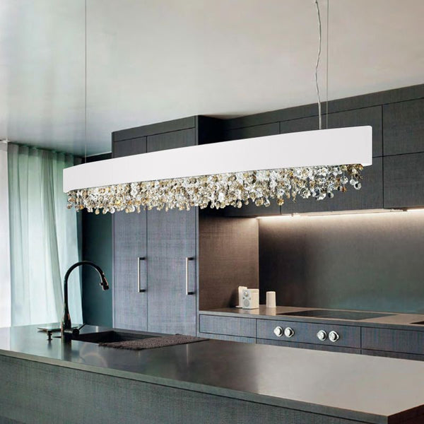 Kristy Modern Crystal Pendant Light Black/White/Brown/Gold