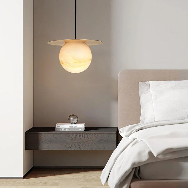 Alabaster Saturn Pendant Light