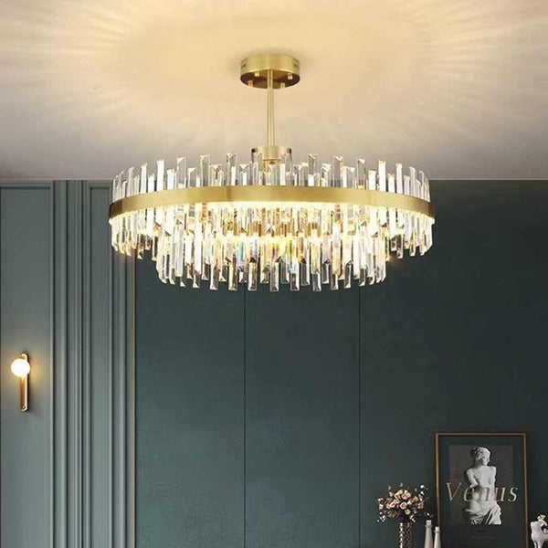 Chandelier Luxurious Crystal LED Gold Round / Oval