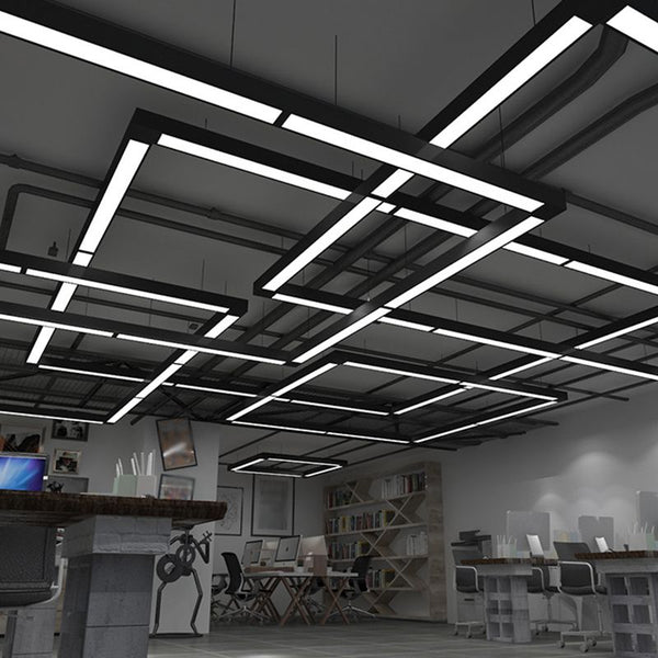 Noar Minimalist Rectangular LED Black Pendant Light