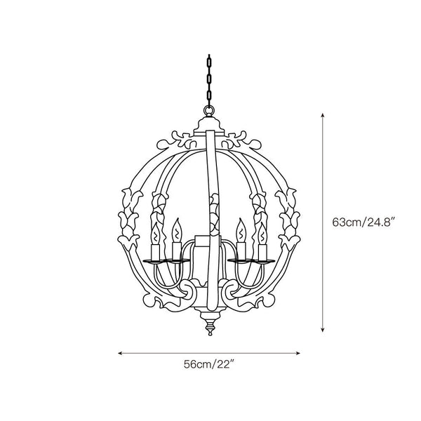 Vathais Vintage Industrial Wood Pendant Lamp