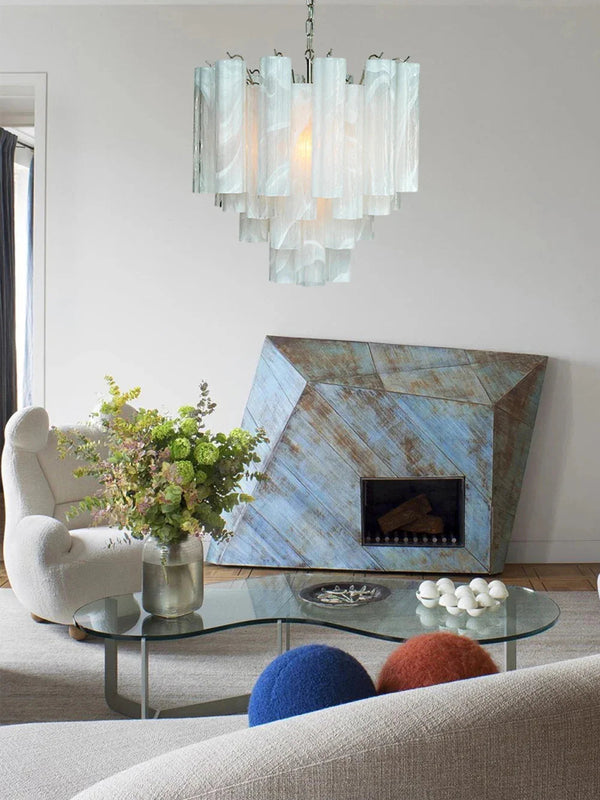 White Tubes Chandelier