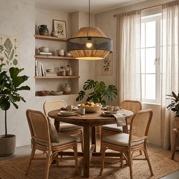 Cupola Woven Rattan Pendant Lamp