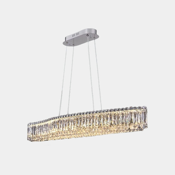 Pendant Light Luxury Clear Crystal Shade Long Dimmable LED