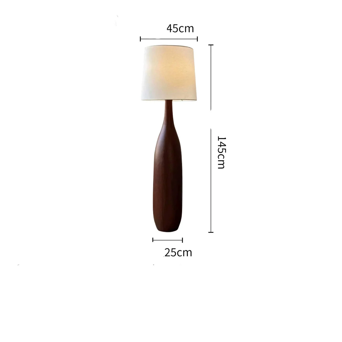 La Quercia Floor Lamp | Woodgrain Resin | CLQUE145