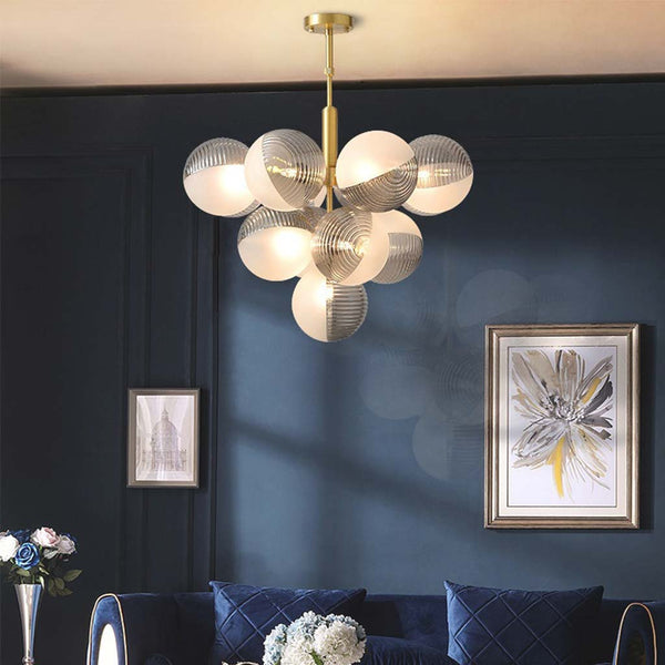 Chandelier Light Glass Bubbles Hanging Decorative Cluster Grape