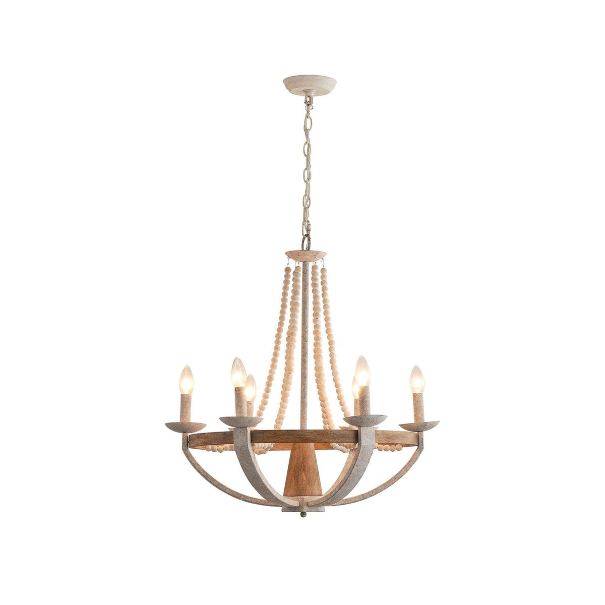 Adan Modern Traditional Wood Chandelier