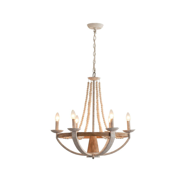 Adan Modern Traditional Wood Chandelier