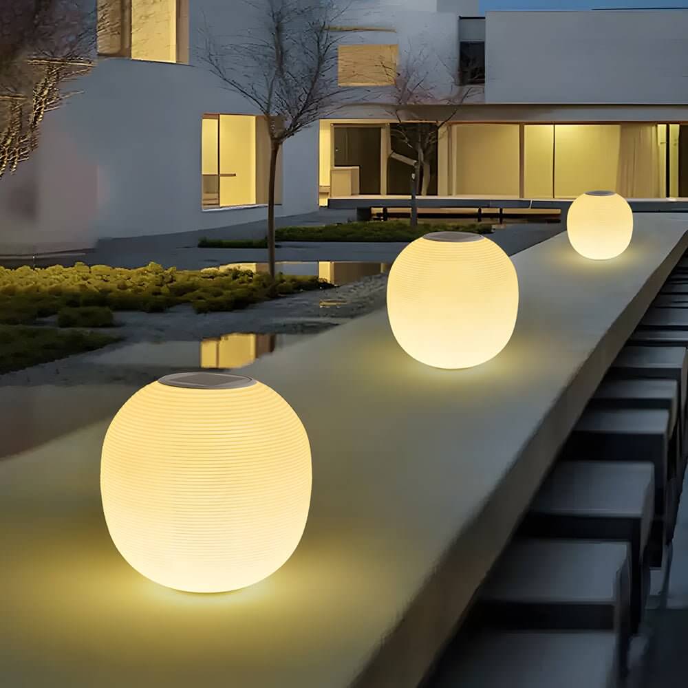 Cirireria Elegant Solar LED Spiral Design PE Outdoor Post Lamp