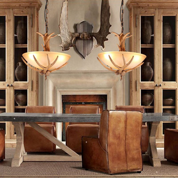Silva Retro LED Pendant Light Wood Glass Dining Room/Living Room