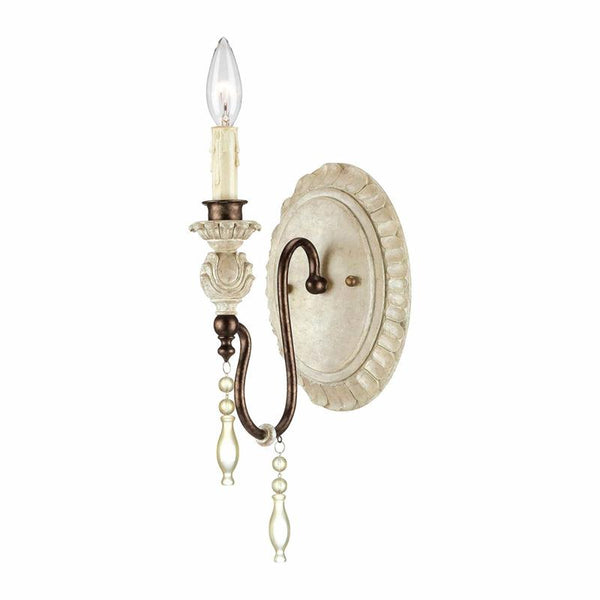 Quell Vintage Industrial Antique Wood Wall Lamp