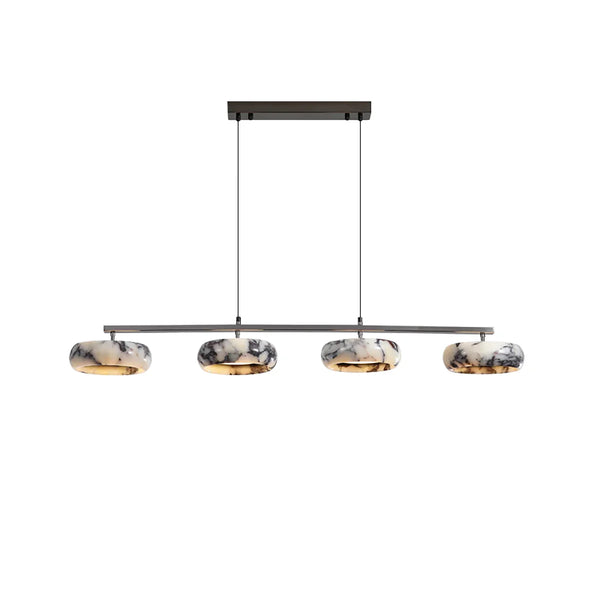 Linear Marble Ring Pendant Light