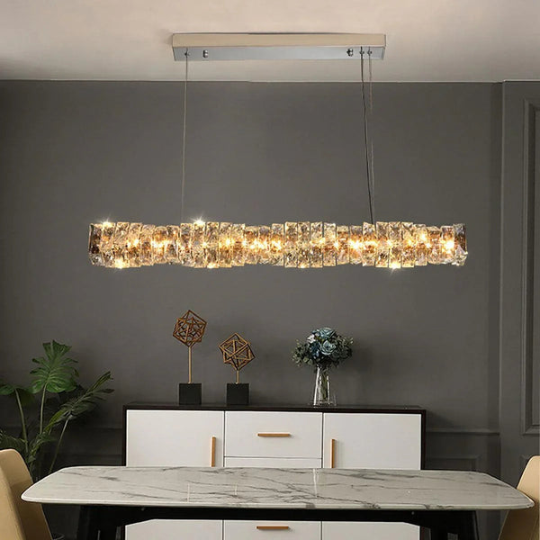 Long Crystal Pendant Lamp