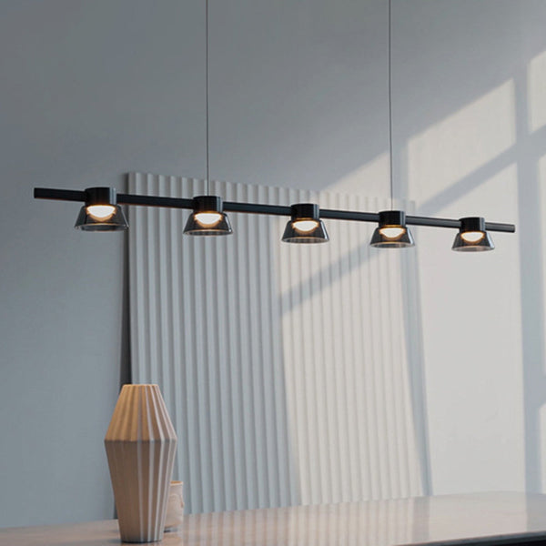 Arisha Modern Linear Metal Pendant Light,Black
