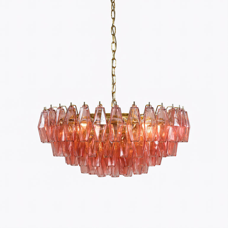 The Asteria Chandelier | Clear Glass & Brass Candlelight | CLND001