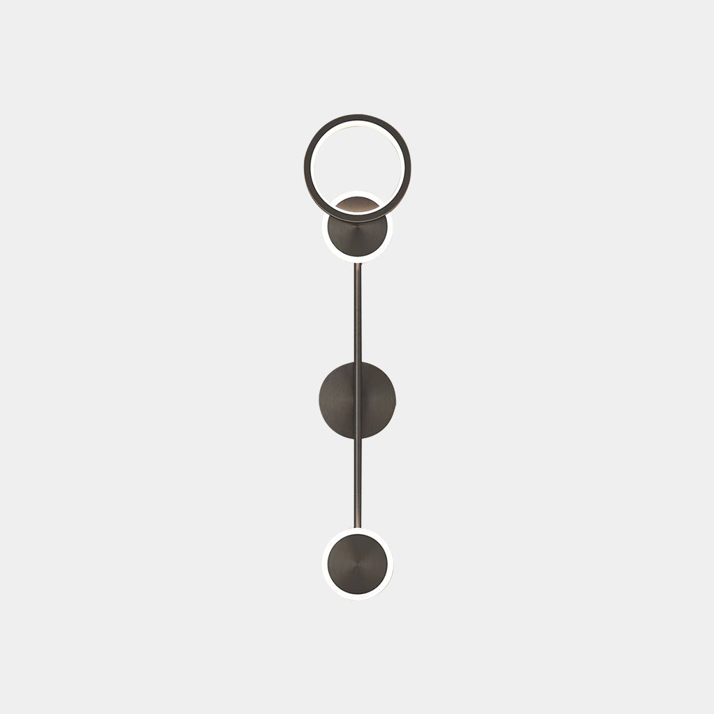 Wall Lamp Minimalist Copper LED for Bedroom, Black / Gold
