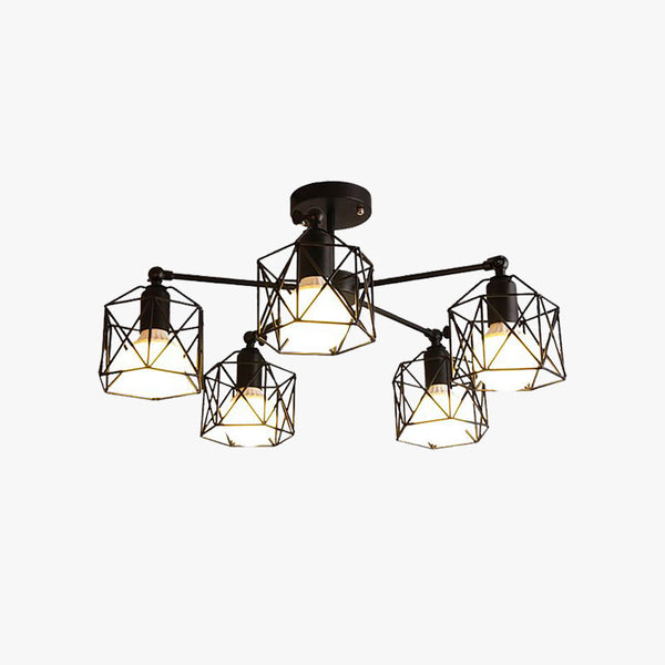 Arisha Black Semi-Flush Mount Ceiling Light