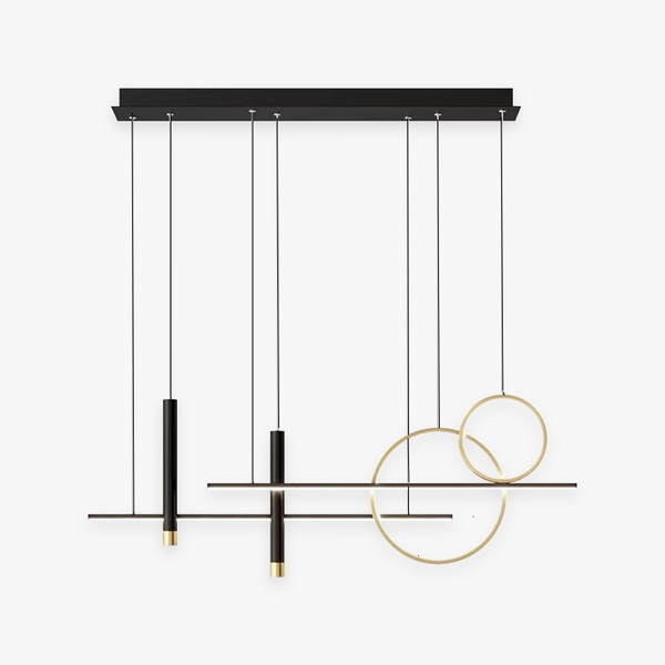 Modern Linear Ring Shape Geometric Pendant Light