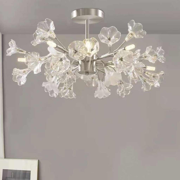 Chandelier / Ceiling Light Branch Flower Jasmine, Silver