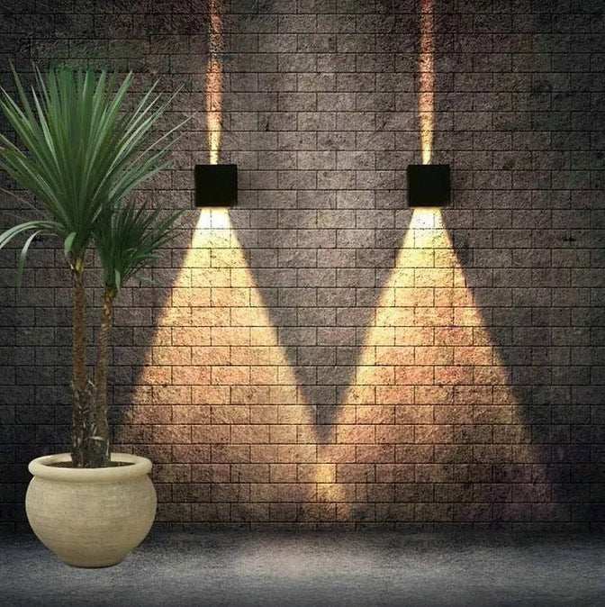 Minimalist Outdoor Up and Down Wall Light Waterproof Metal for Exterior Wall